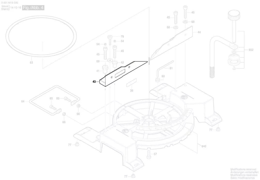 Règle pour coupe d\'onglet réf. 1 609 B04 242 BOSCH